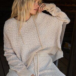 POL Chunky Knit Hooded Sweater Neutral Beige M